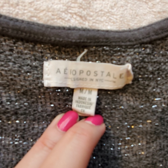 Gray with tinsel light knit - Picture 3 of 5